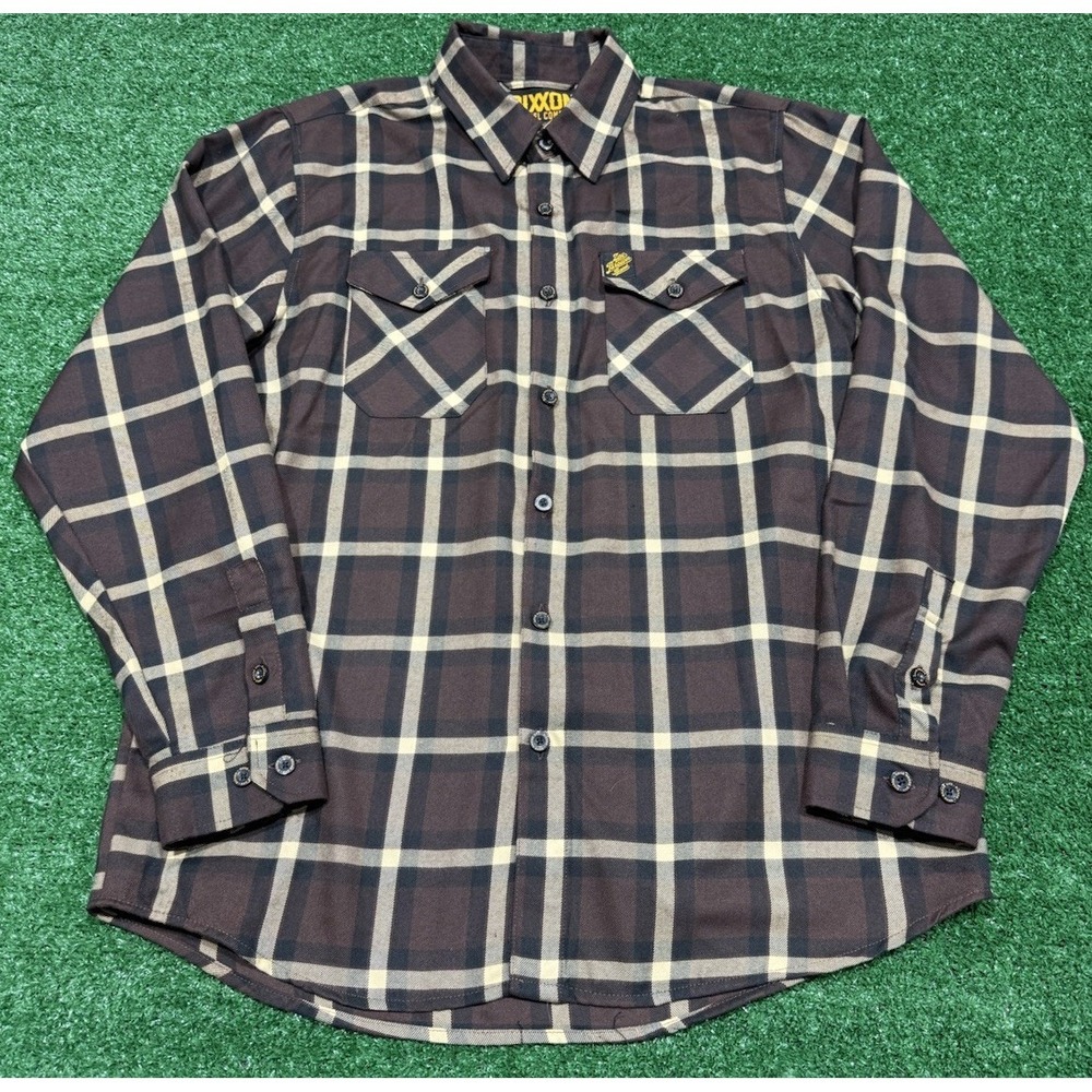 DIXXON Flannel Zac Brown Band Mens Large Sold Out Country Music Brown